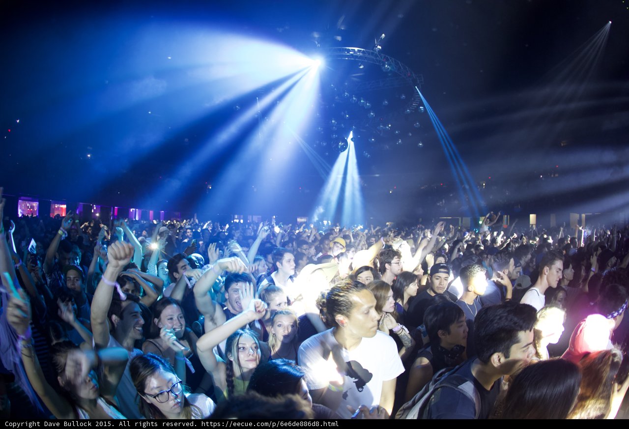 Bright Spotlight Crowd
