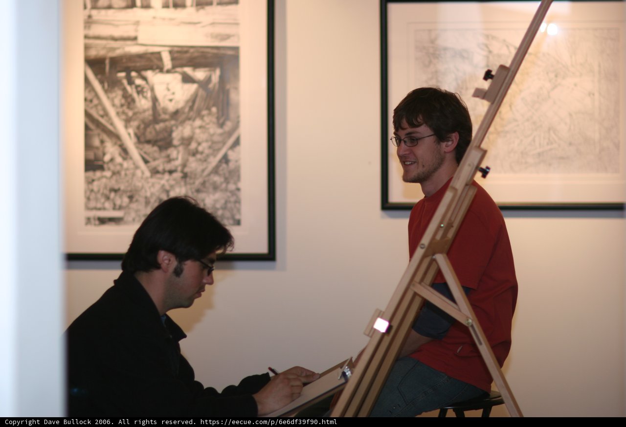 Two Men in an Art Gallery