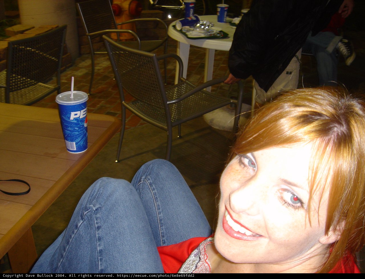 Smiling Redhead at Casual Indoor Gathering 2004
