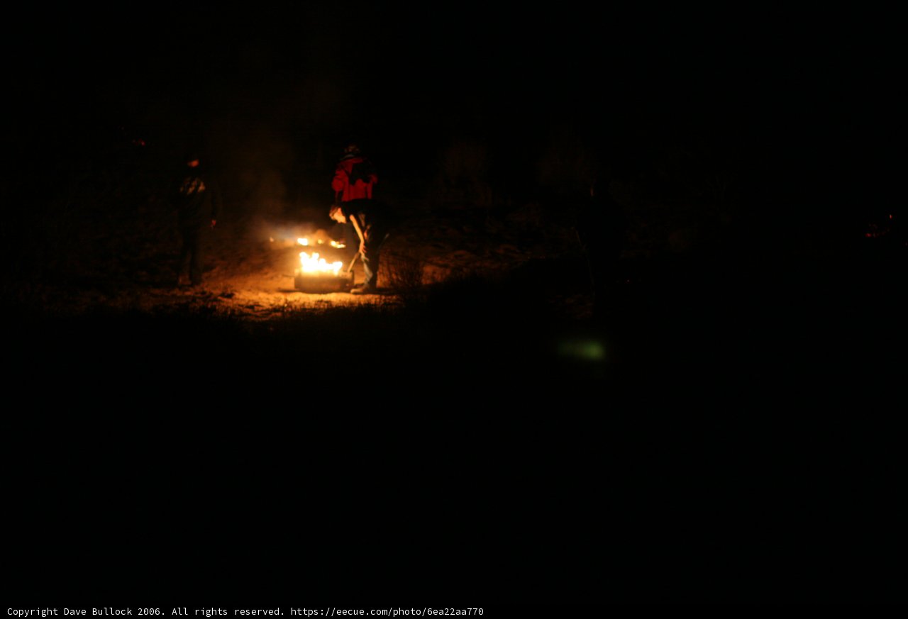 Nighttime Bonfire with Friends