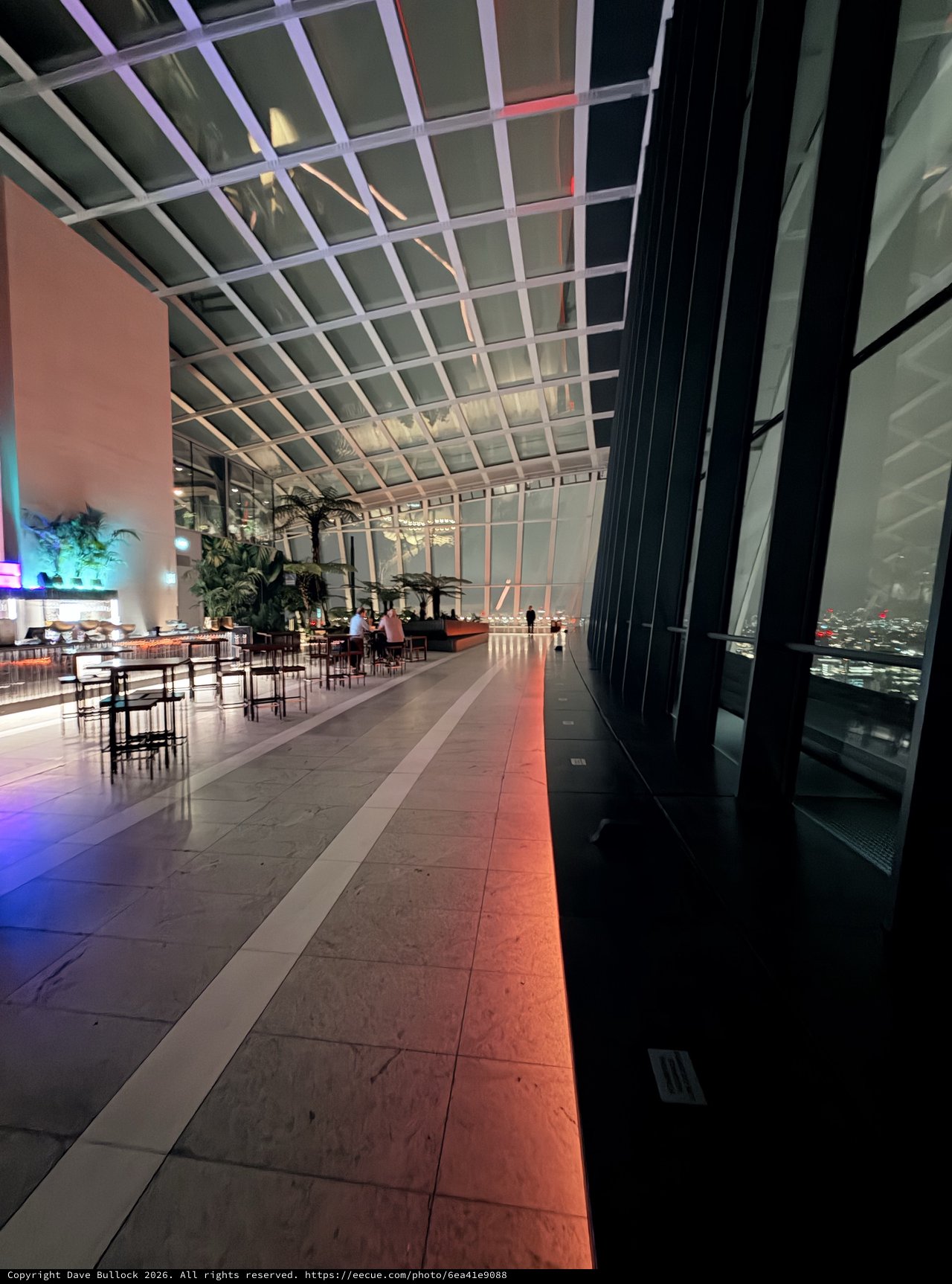 Modern Sky Lounge Restaurant with Panoramic City Views