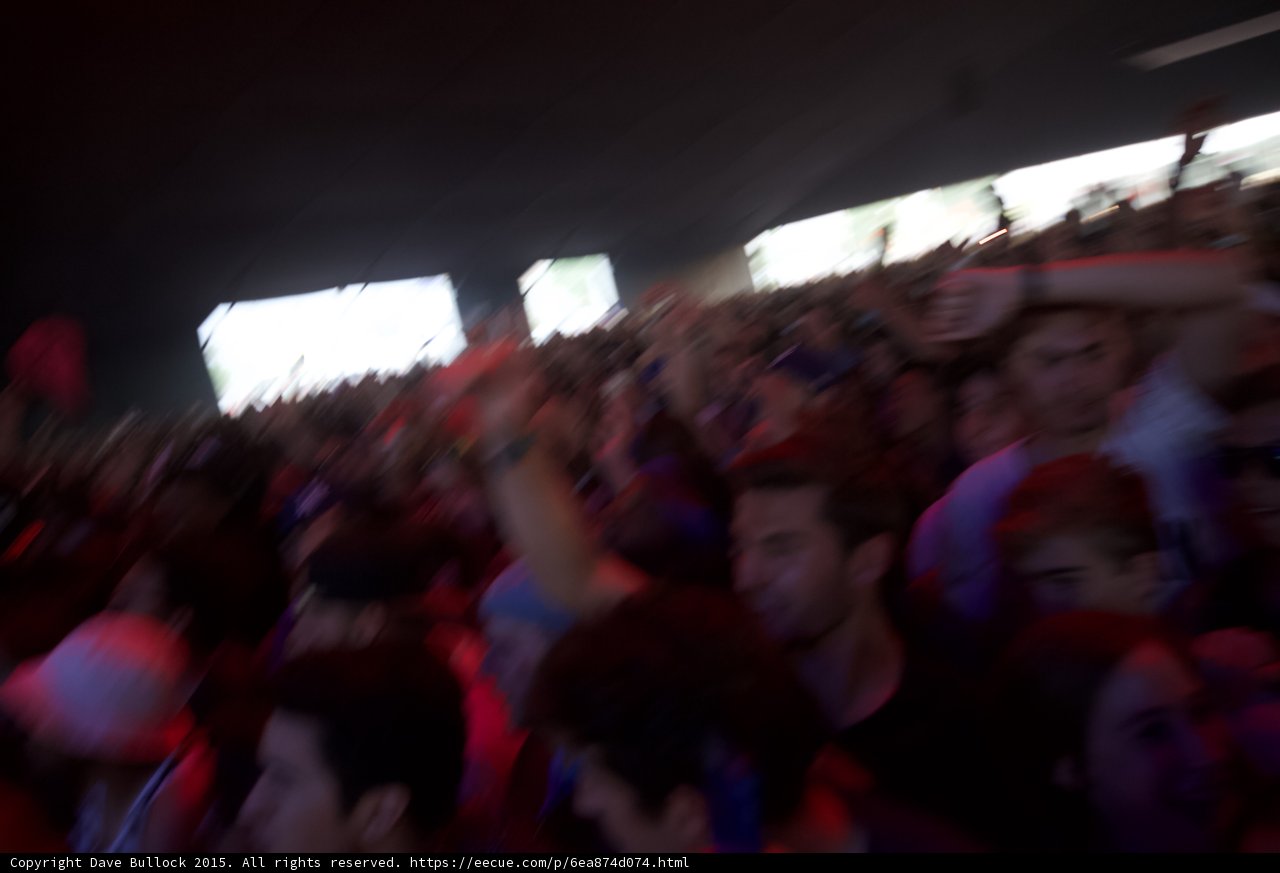 Crowd Motion Blur Red