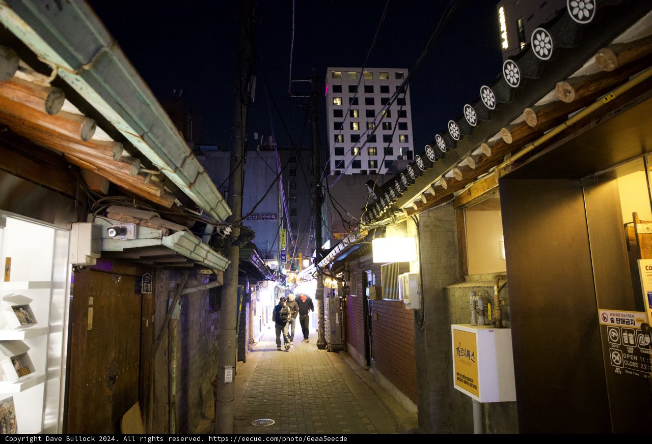 Moonlit Stroll through a Korean Alleyway