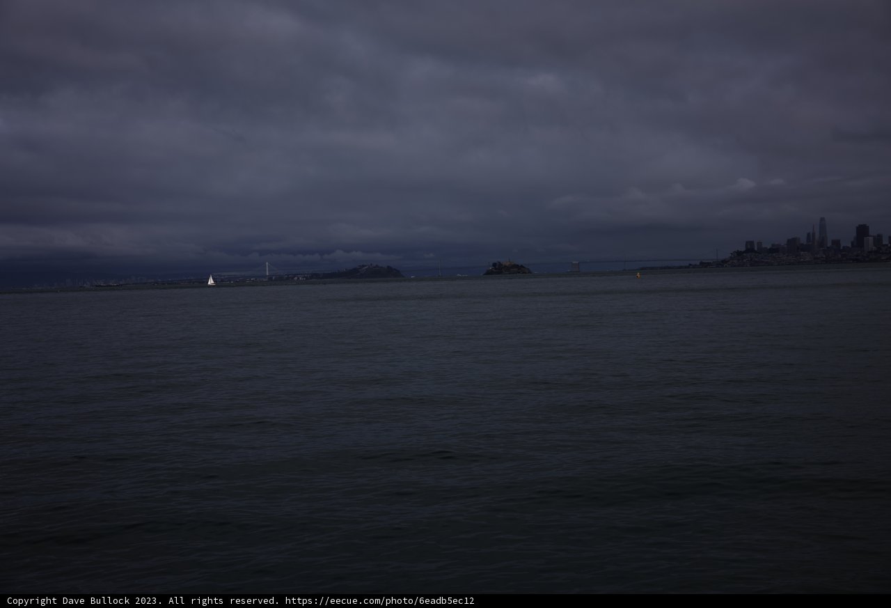 Cloudy Skies and Ocean Sails in Sausalito