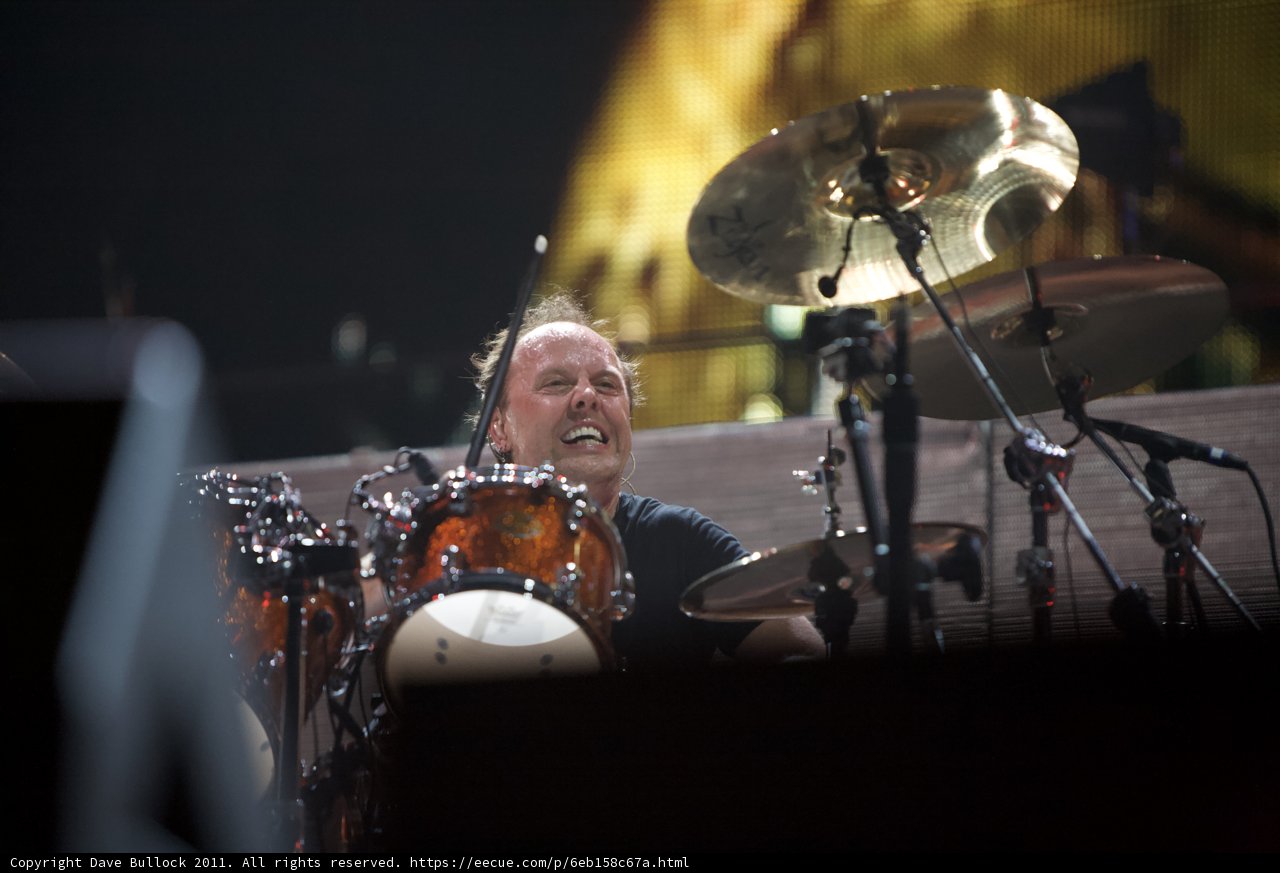 Lars Ulrich Drumming Up a Storm at the Big Four Festival