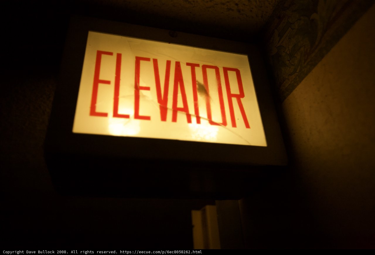 Elevator Sign in Architecture