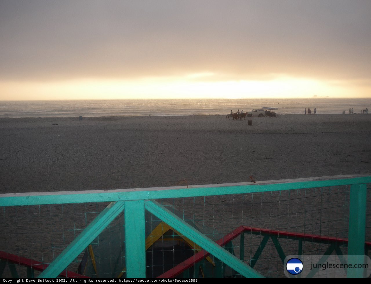 Scenic View from the Beach Railing