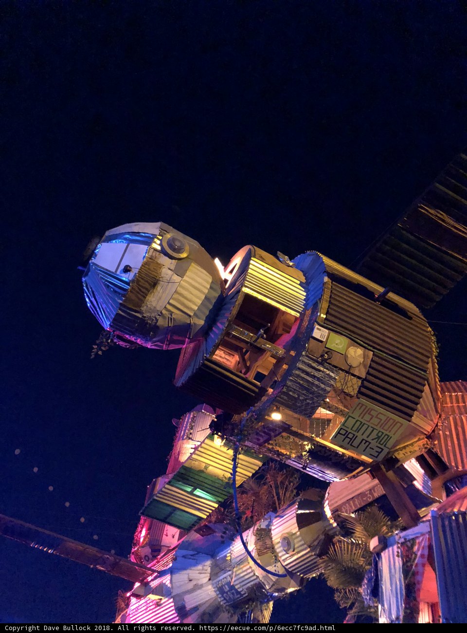 The Night Display of a Space Station