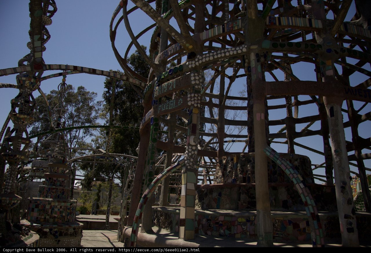 A Colorful Amusement Park Structure