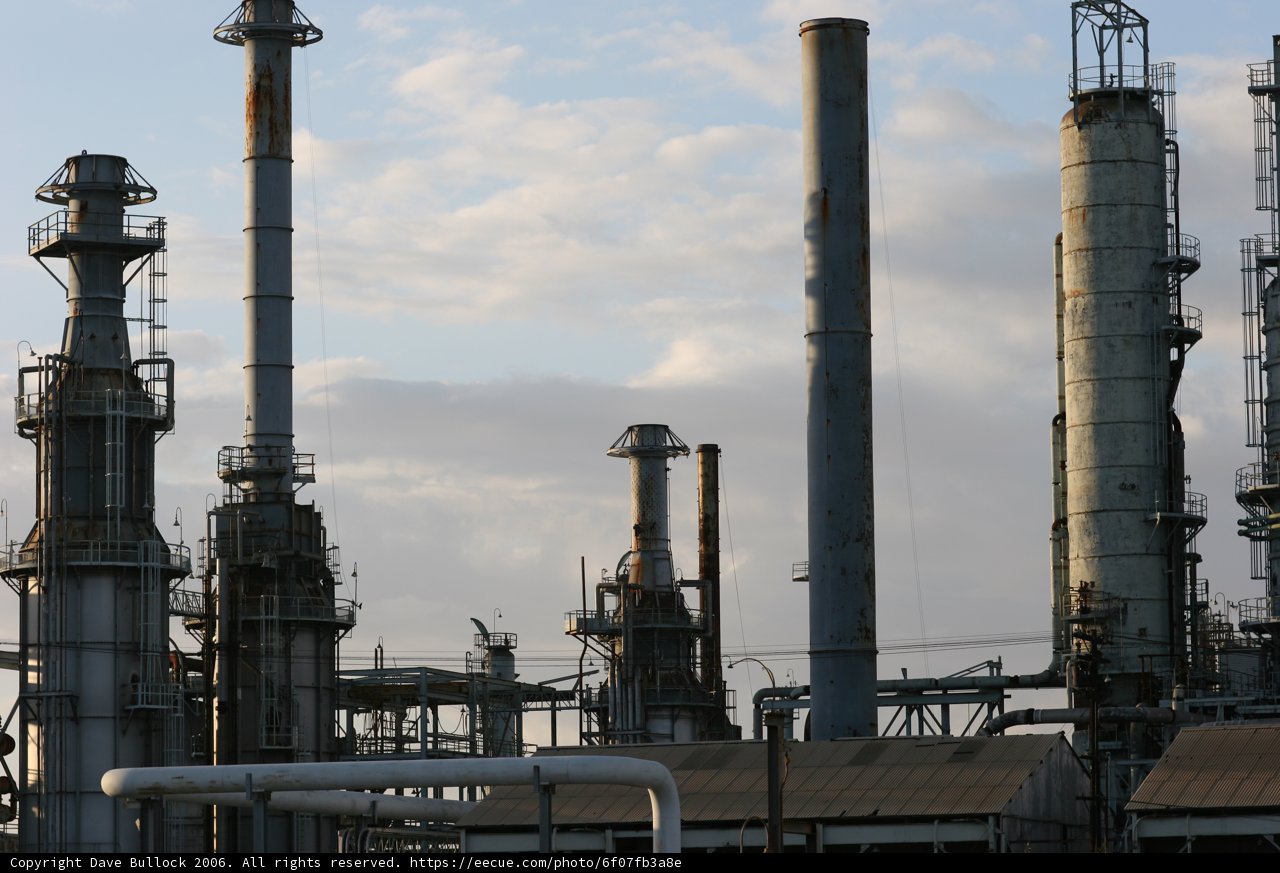 Cloudy Skies Over Industrial Architecture