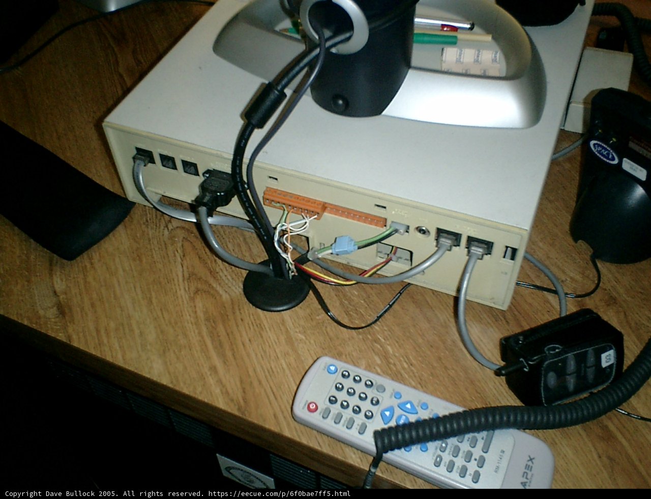 Modern Electronics on Rustic Furniture