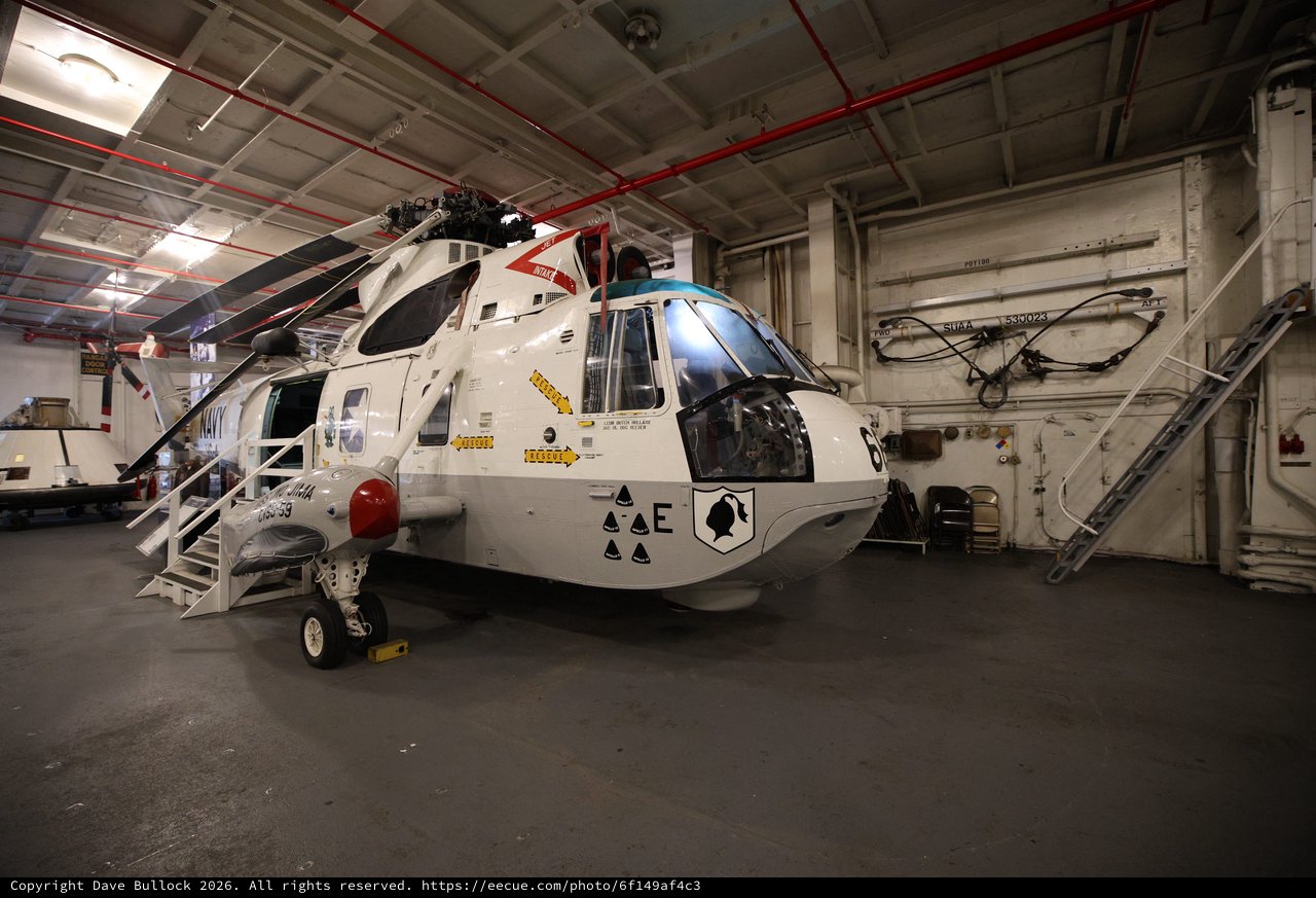 Navy Anti-Submarine Helicopter Aboard USS Hornet Museum