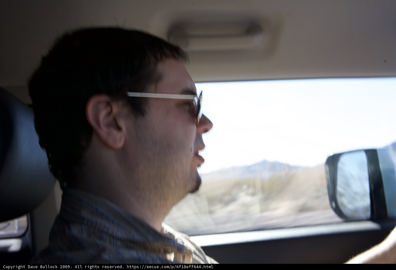 Driving through Death Valley