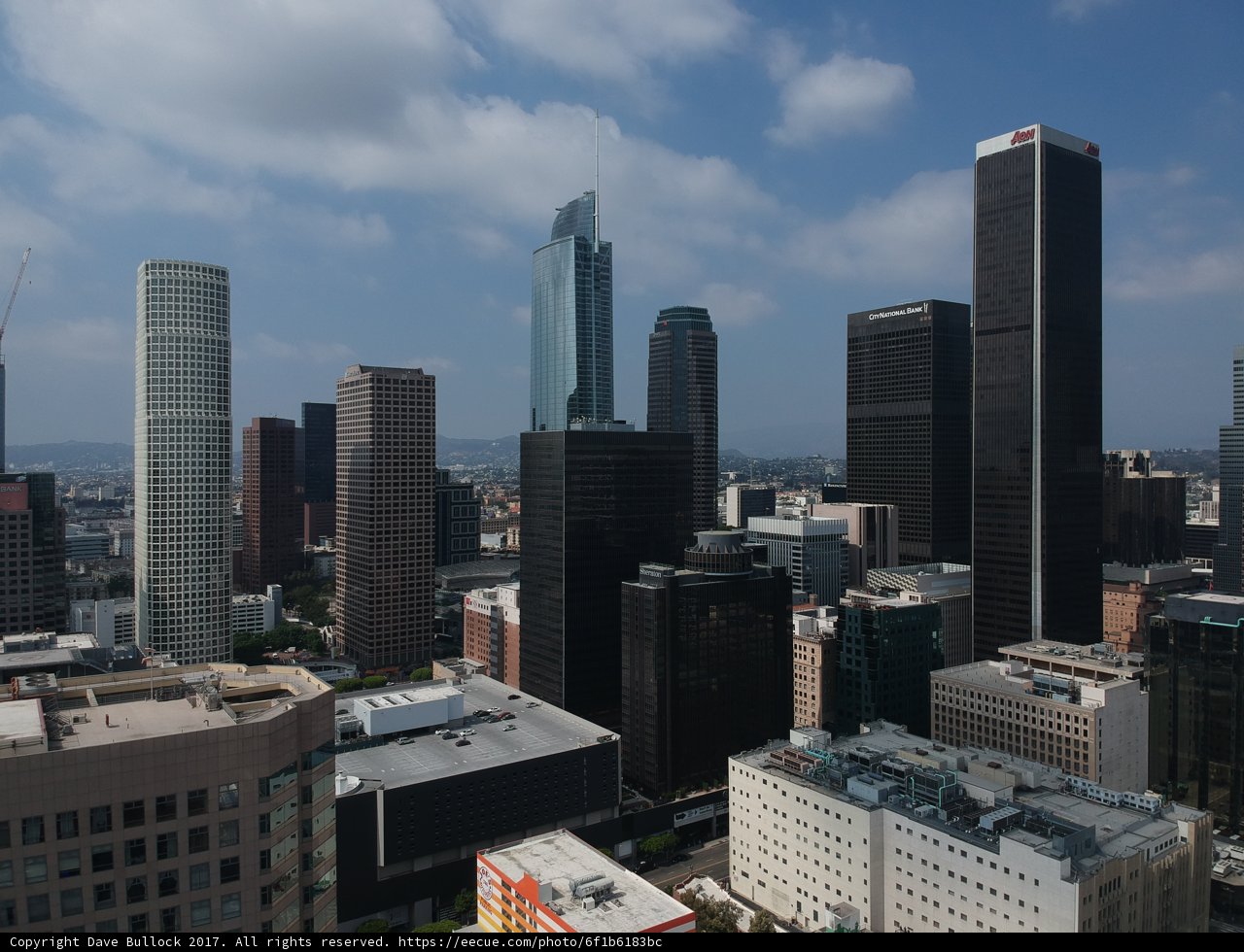 Cityscape of Los Angeles from High Rise Building