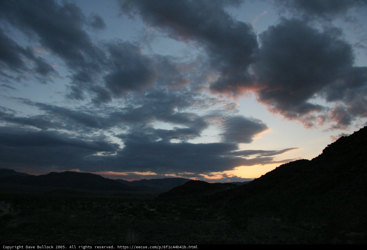 Desert Sunset with Clouds