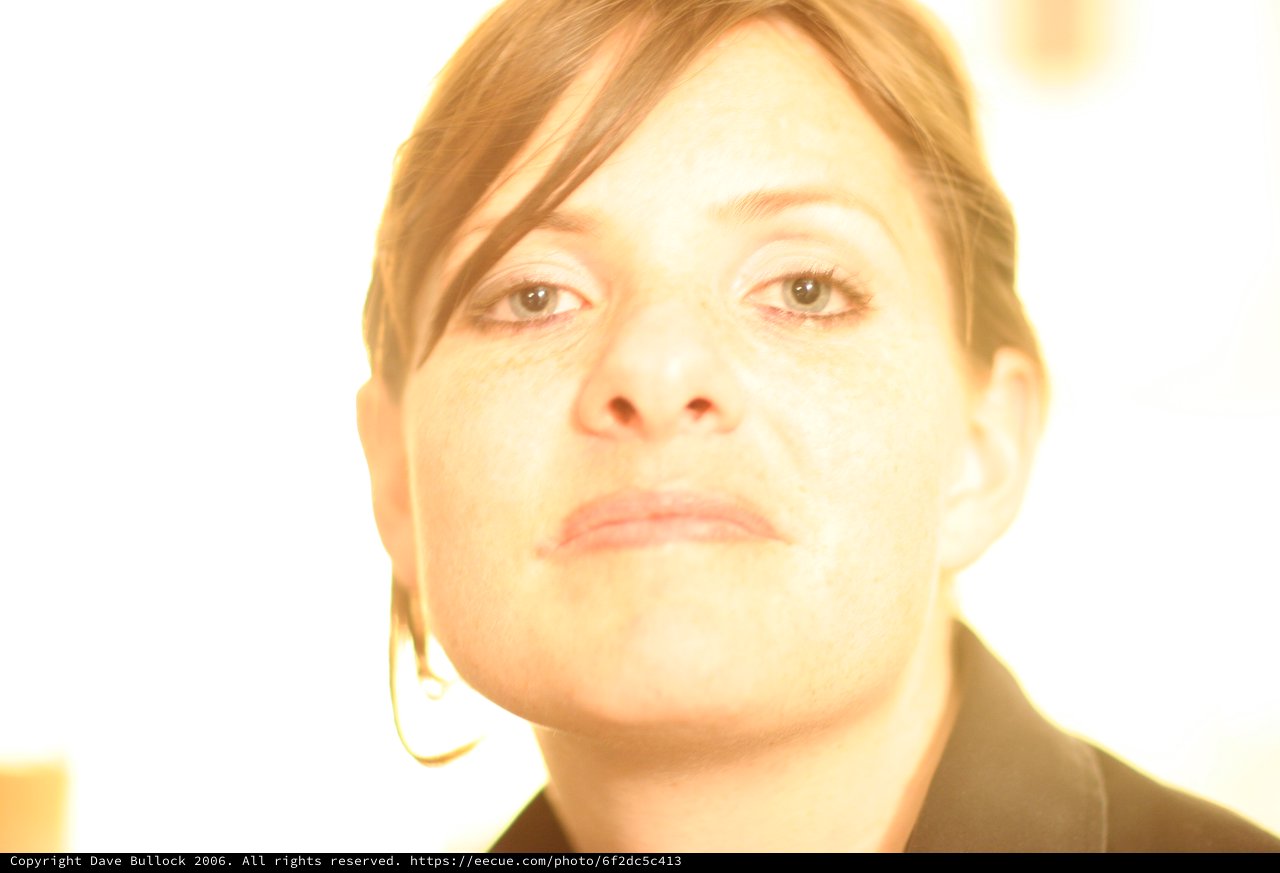 Overexposed Portrait of a Woman Named Penelope