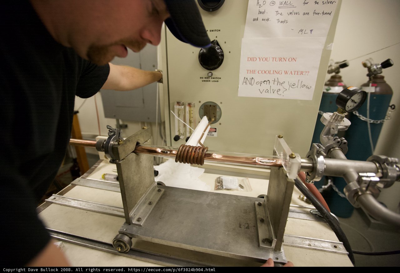 Man working on a lathe machine