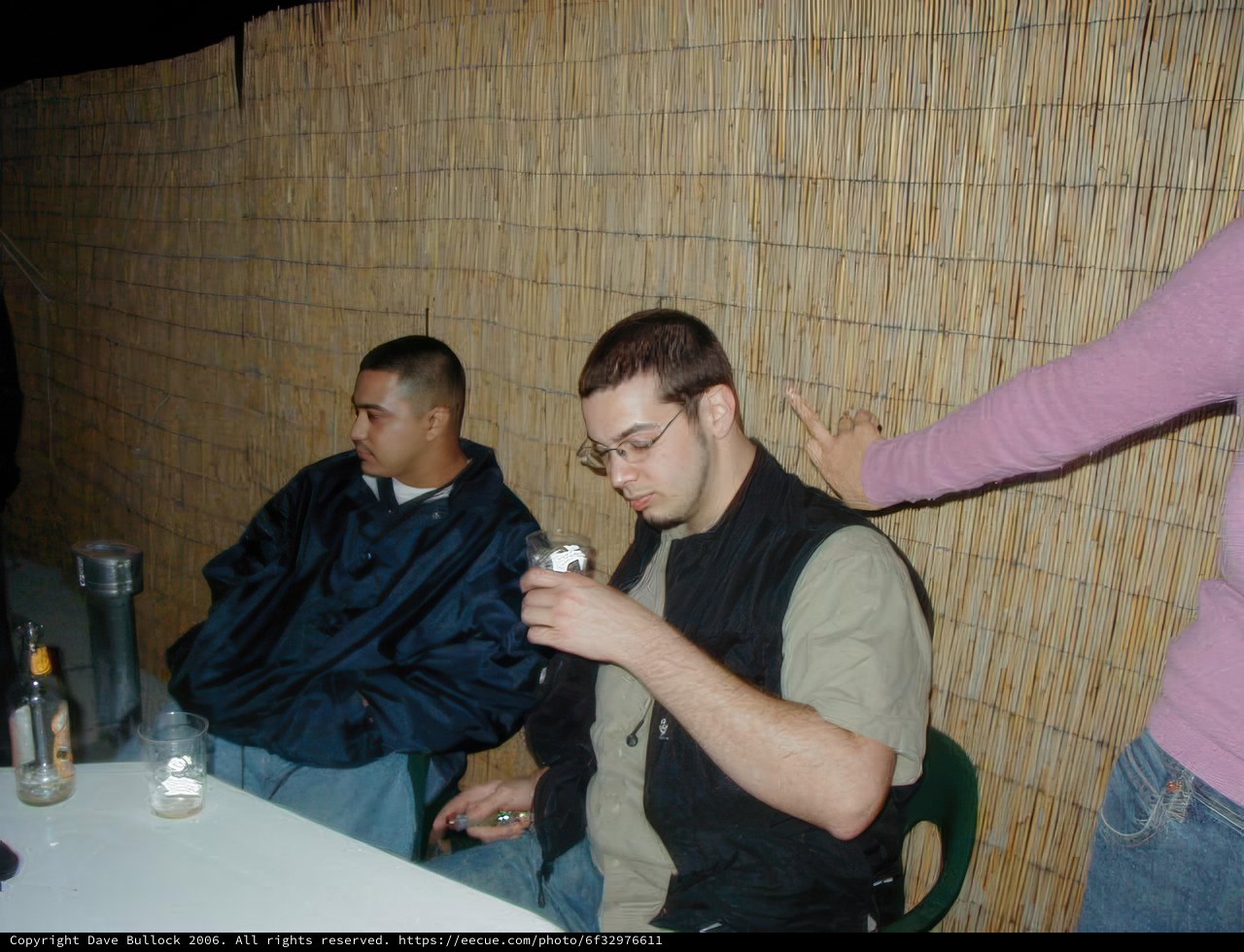 Black Shirted Dave B at the Dining Table