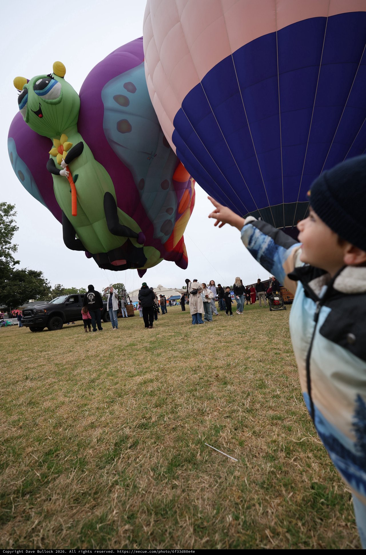 Child's Wonder at Hot Air Balloon Festival Launch