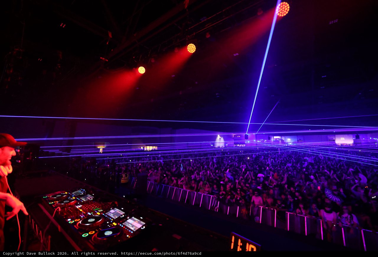 Laser-Drenched Crowd at Wobbleland 2026 Festival