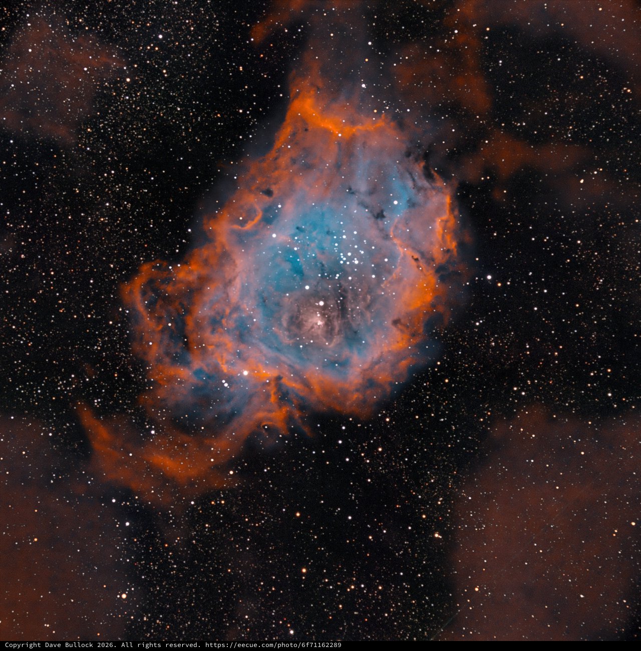 M8 Lagoon Nebula in SHO Narrowband Palette