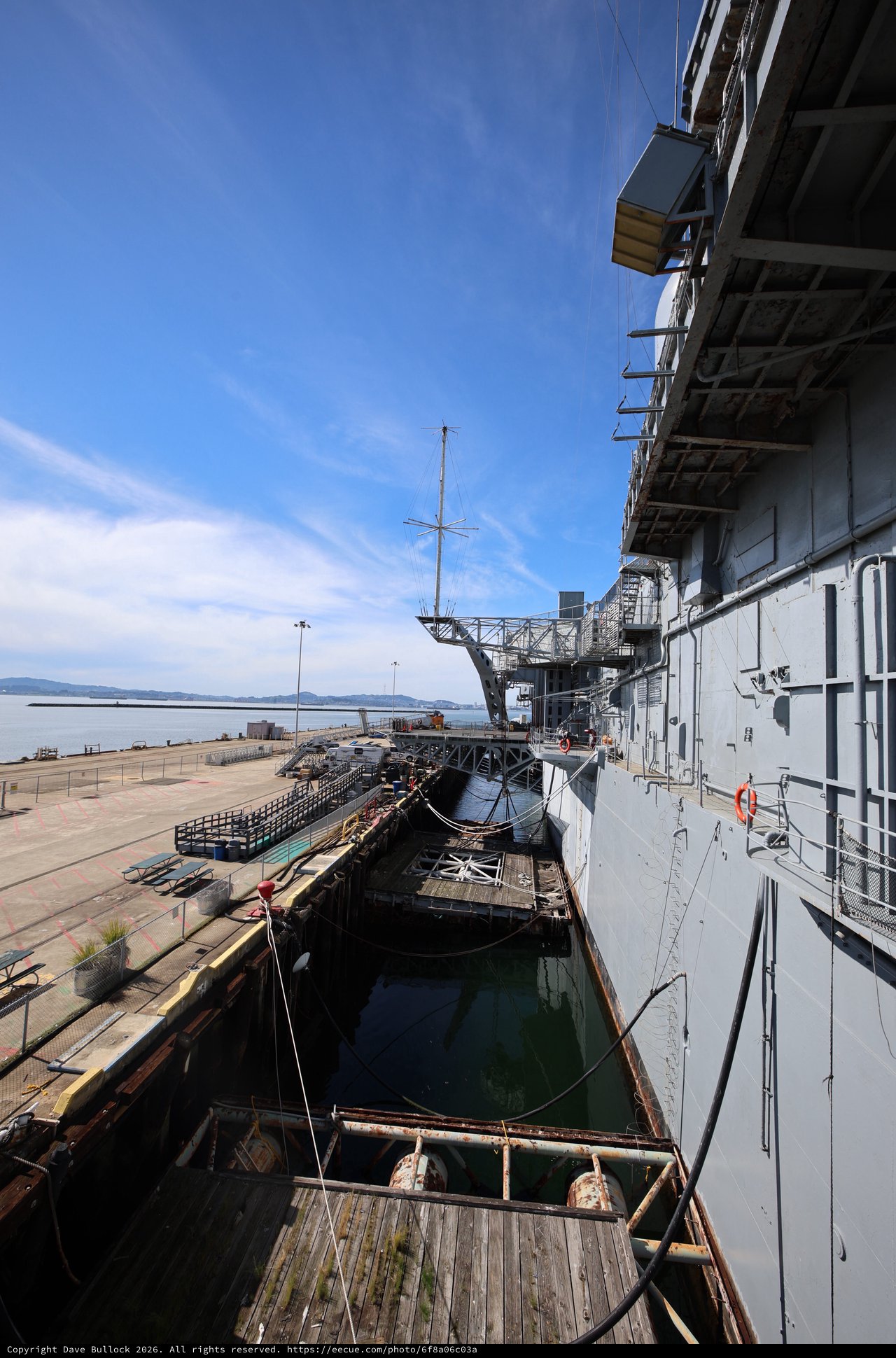 USS Hornet Aircraft Carrier Docked at Port