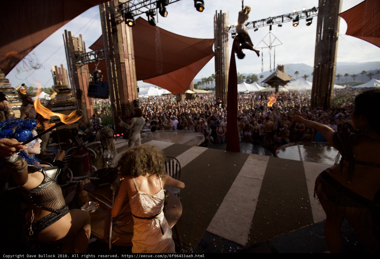 Vibrant Crowd at the Coachella Music Festival