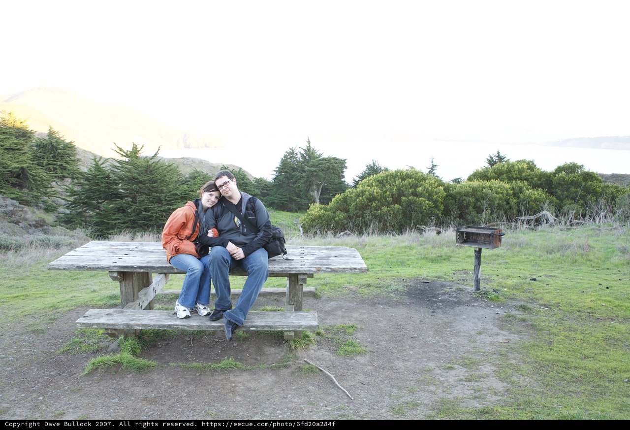 Couple Resting at Point Bonita Coastal Picnic Area