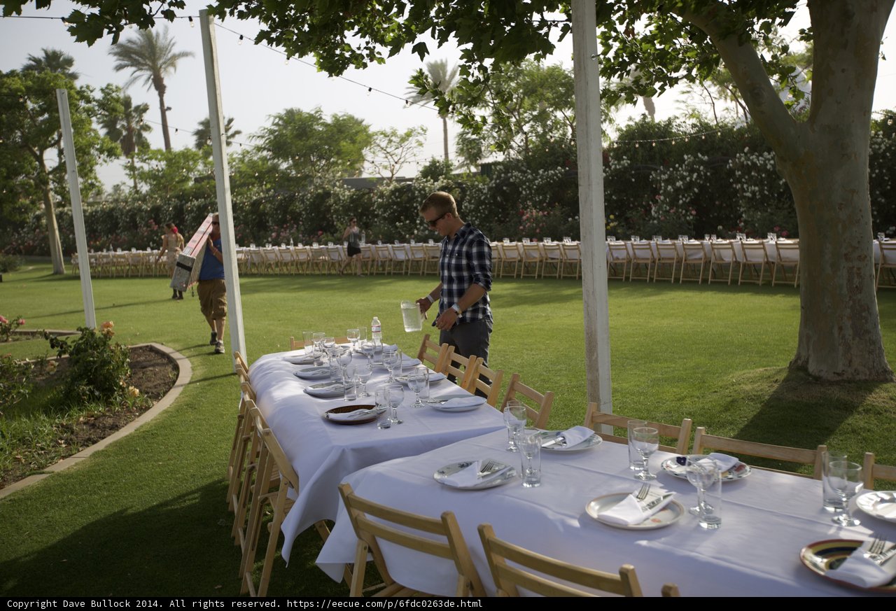 Setting up for Outdoor Dining