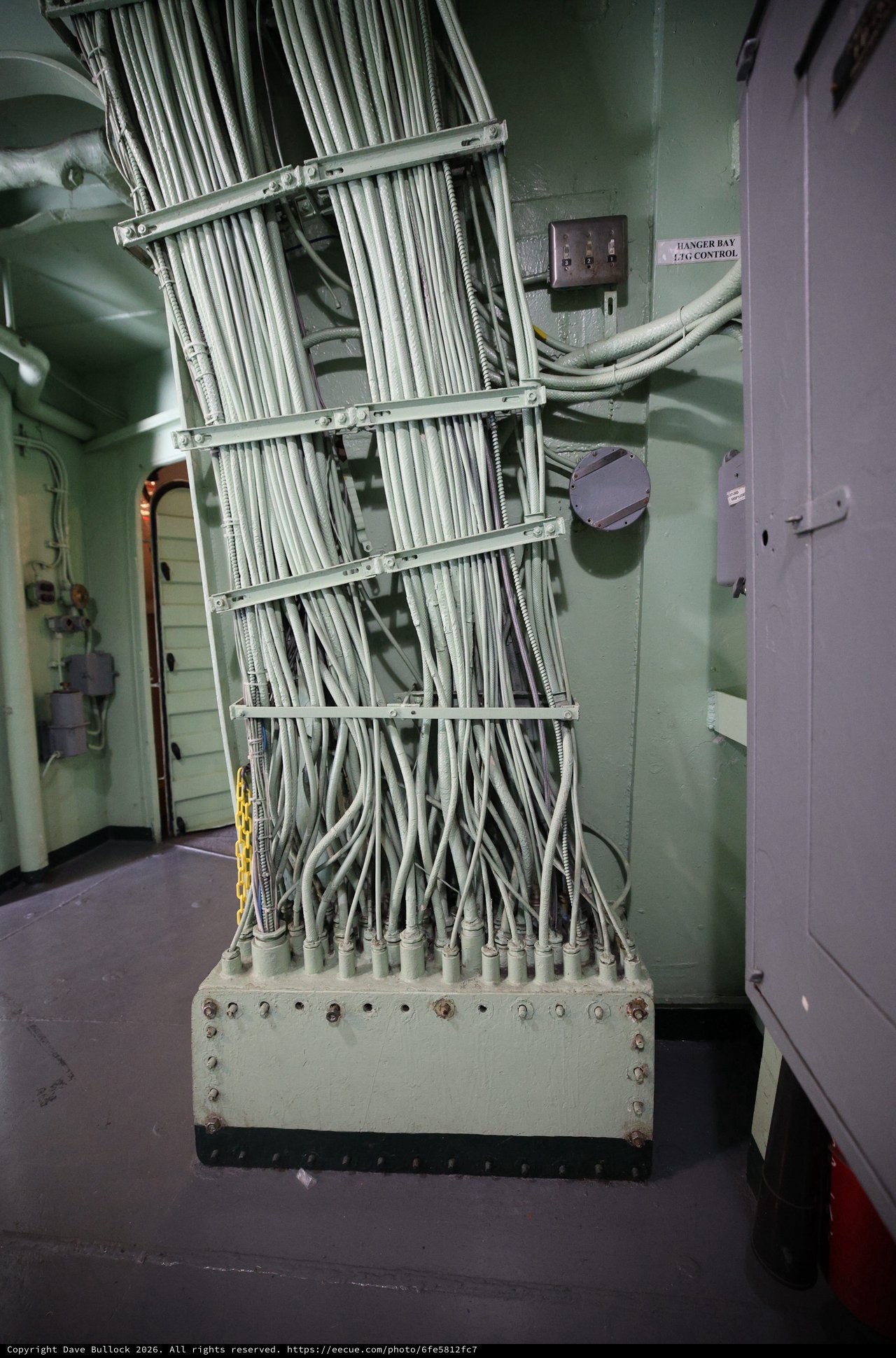 Cable Trunk Junction on USS Hornet Aircraft Carrier