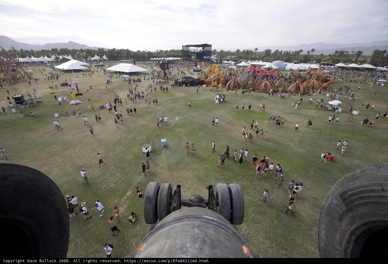 View from the Top of the Massive Tire at Coachella 2008
