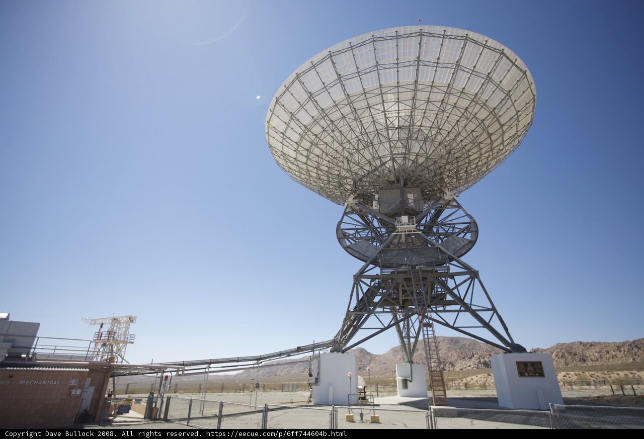 Radio Telescope Mast in the Desert