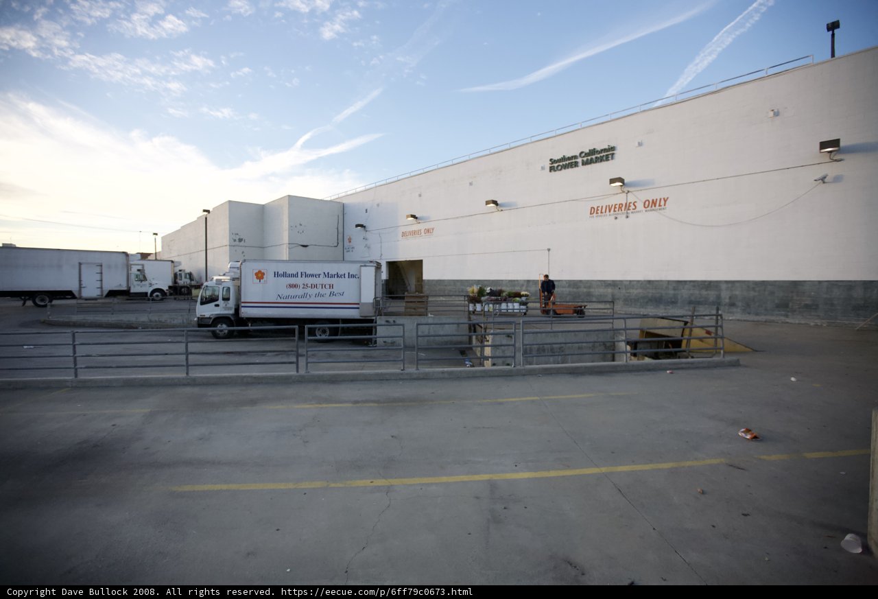 Warehouse and Trucks by the Loading Dock