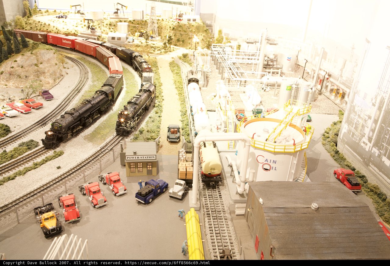 Small-Scale Railway in a Cityscape