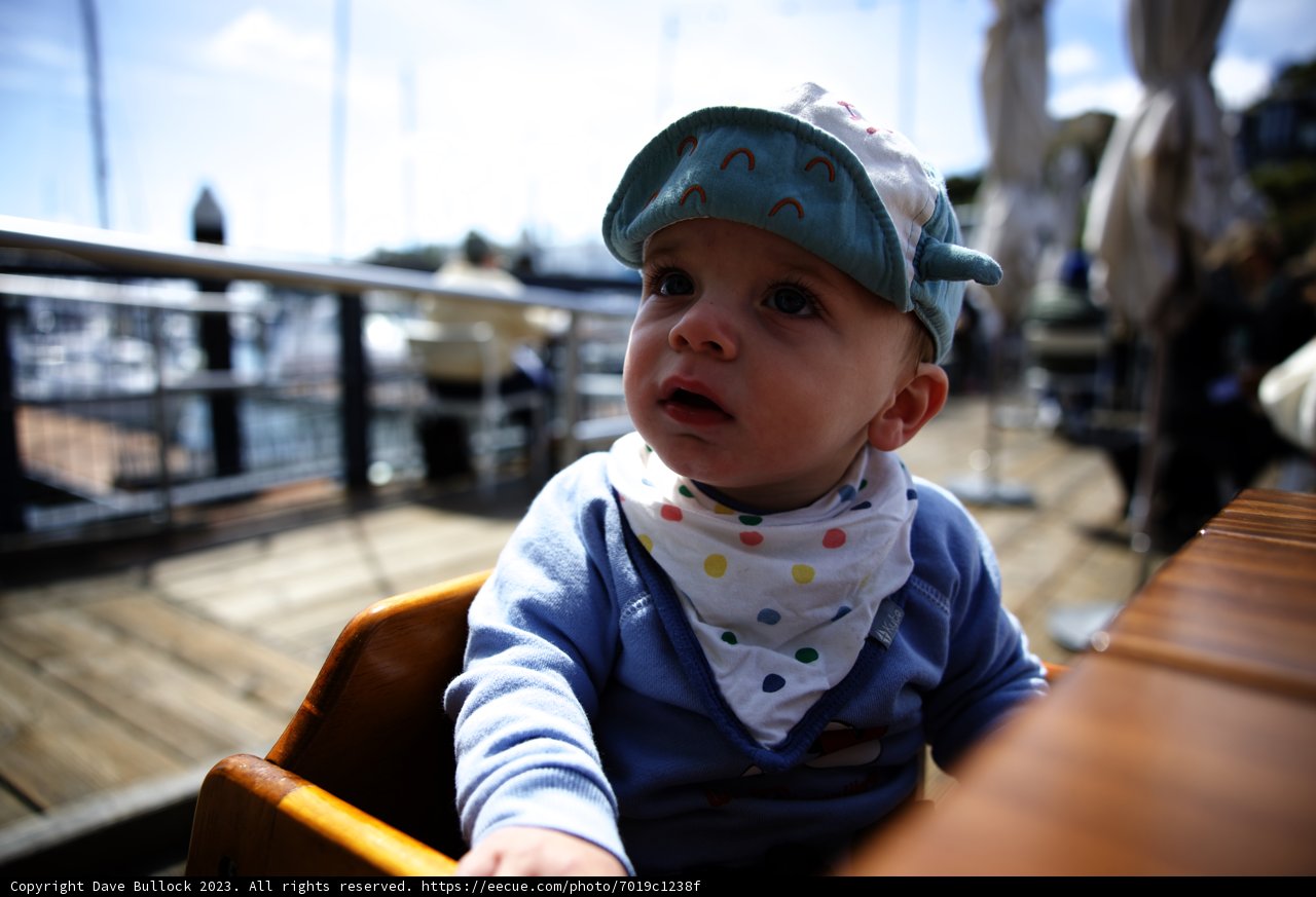 Adorable Baby Moment by the Waterfront