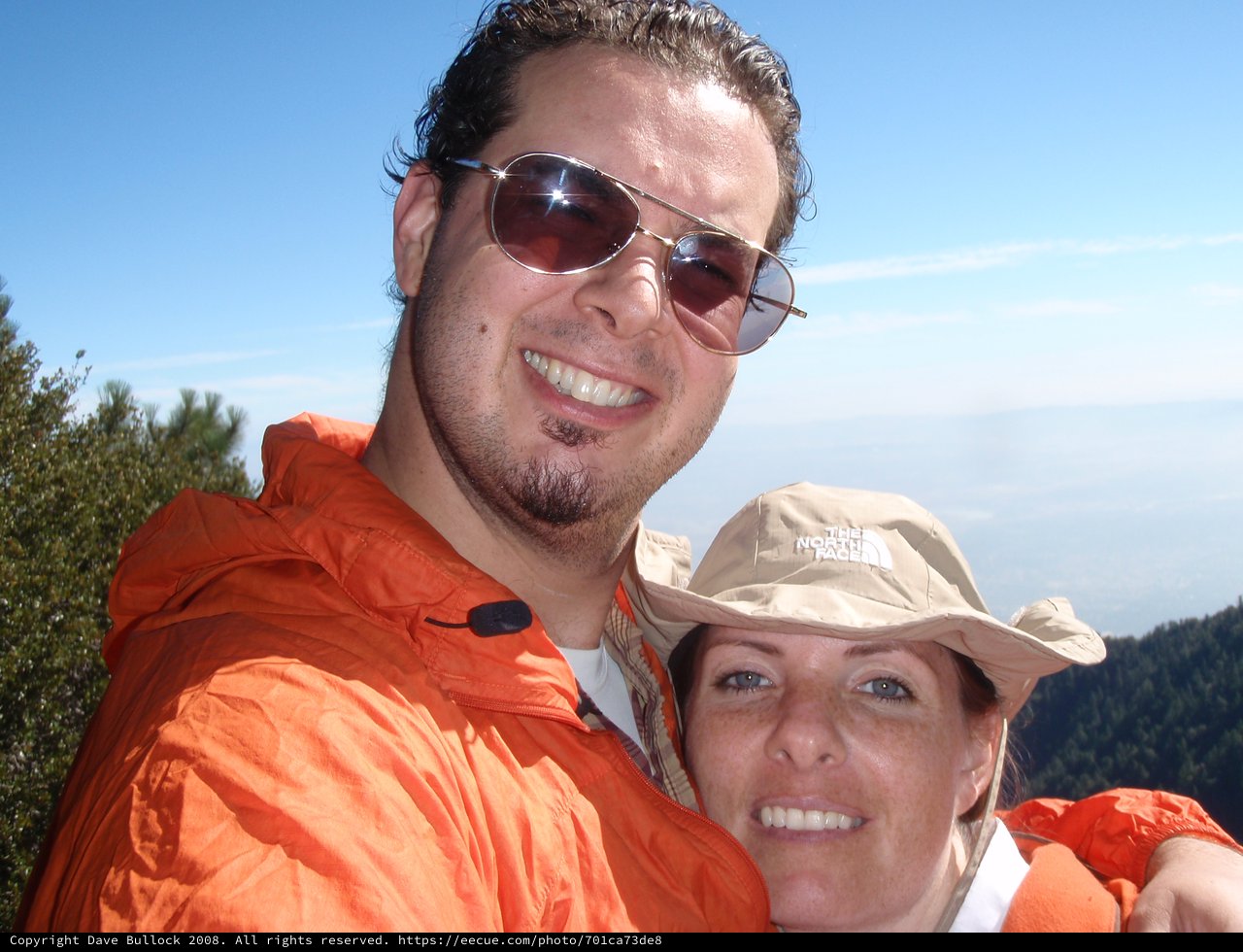 Couple Smiling at Summit of Mount Wilson