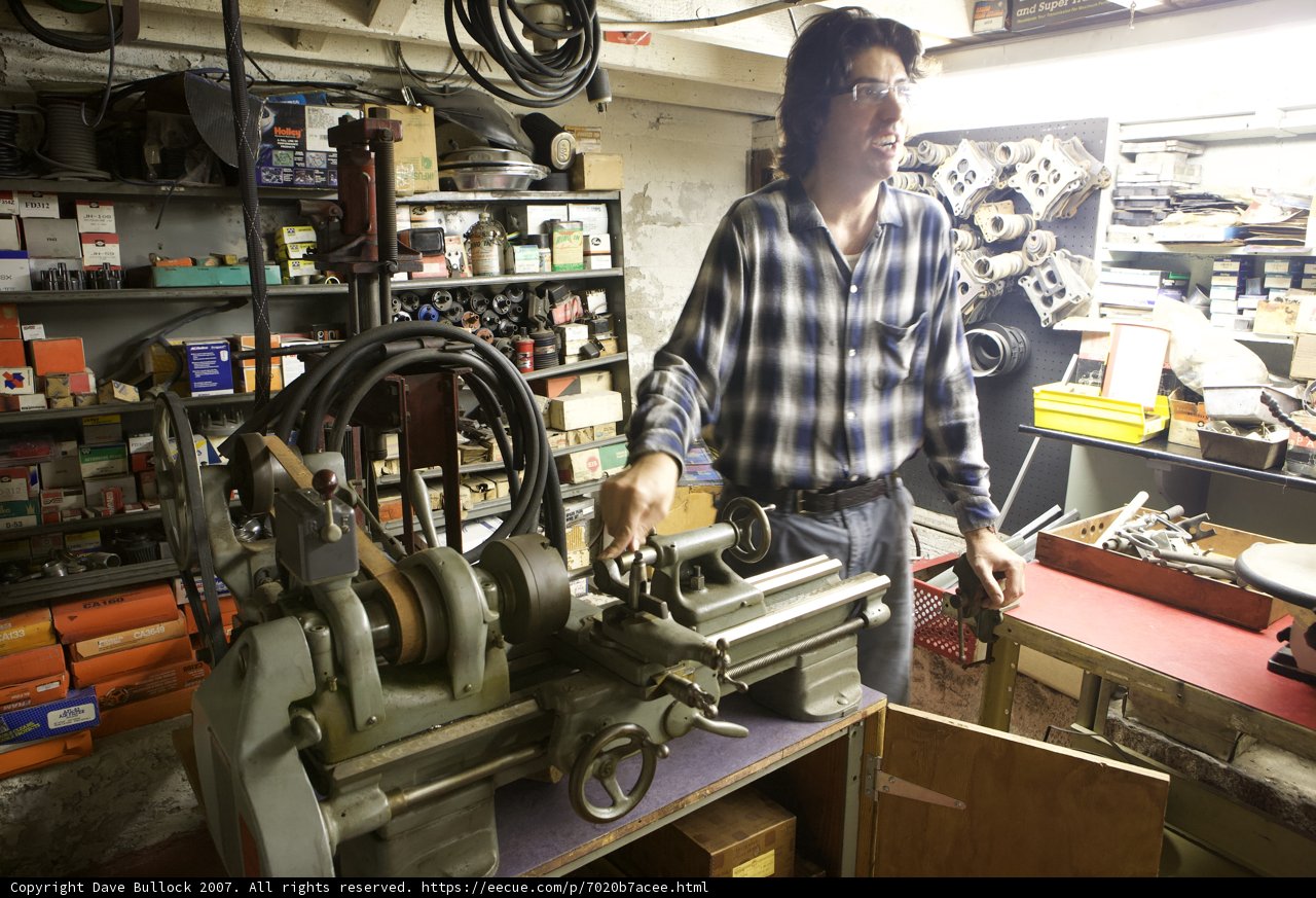 The Man and His Machine in the Workshop