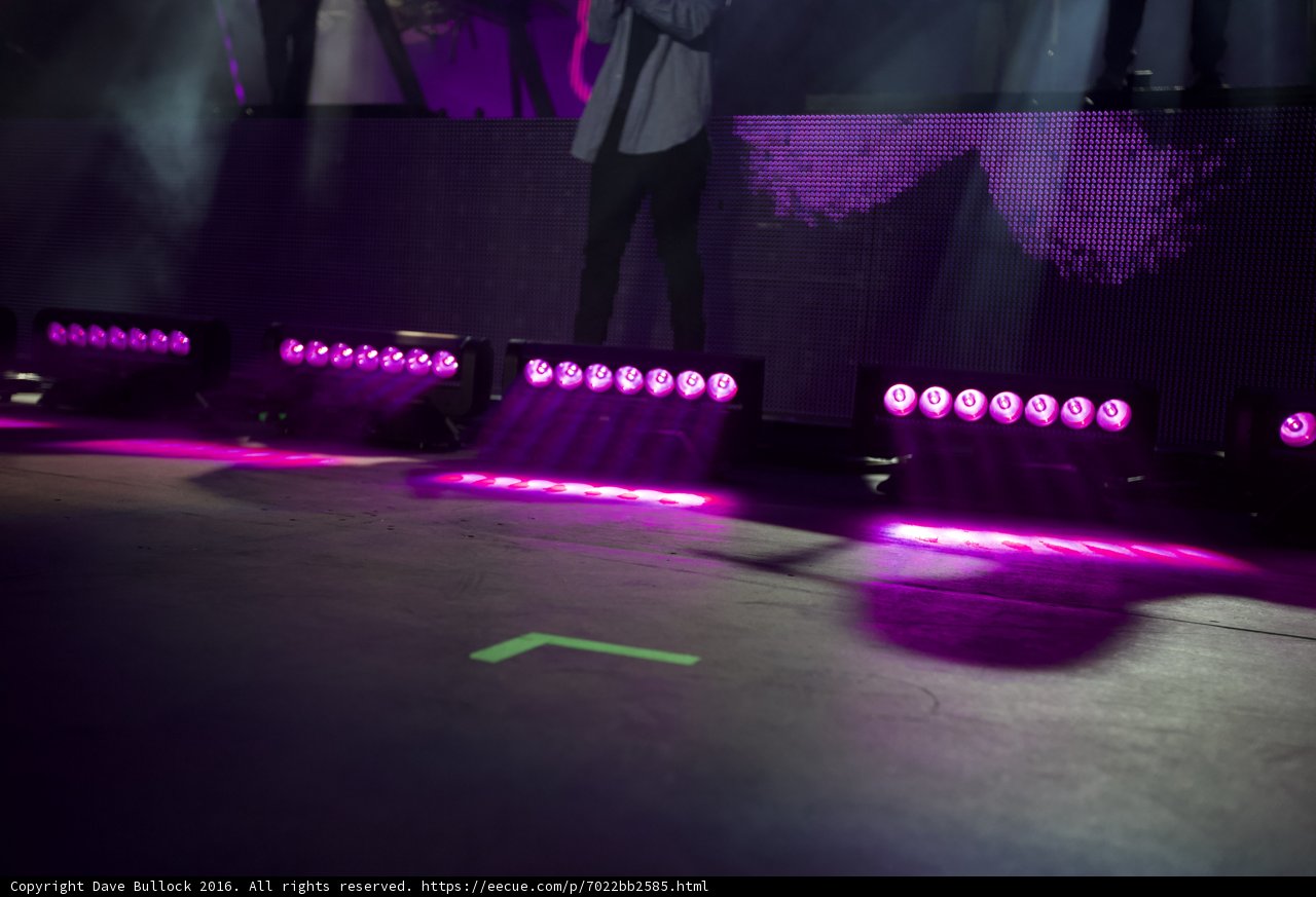 Purple Spotlight on Solo Performer