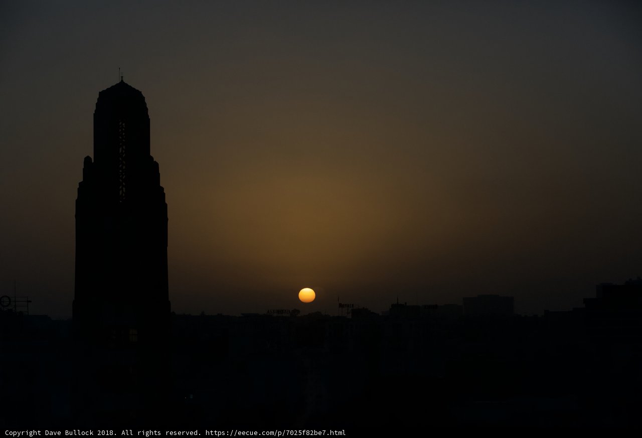 Twilight Over Cairo's Clock Tower