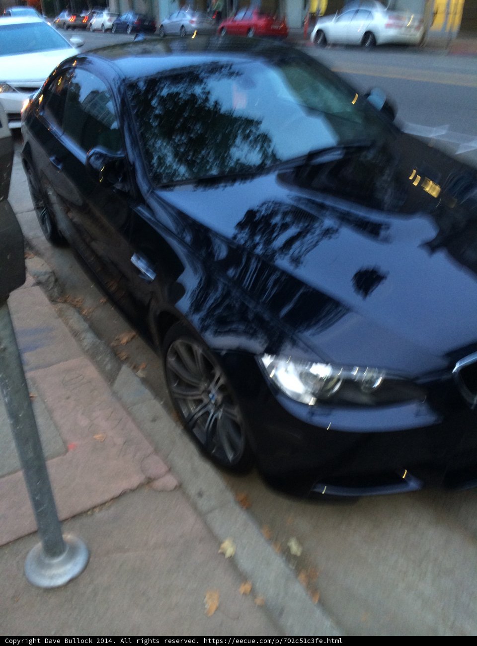 Black BMW Coupé parked on the LA street