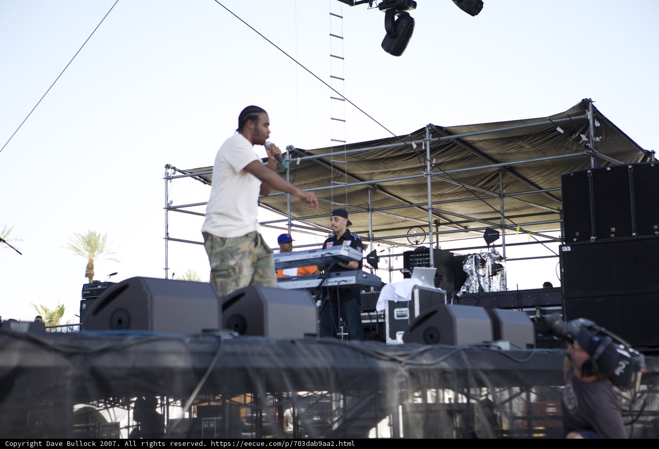 Man on Stage with Musical Tools