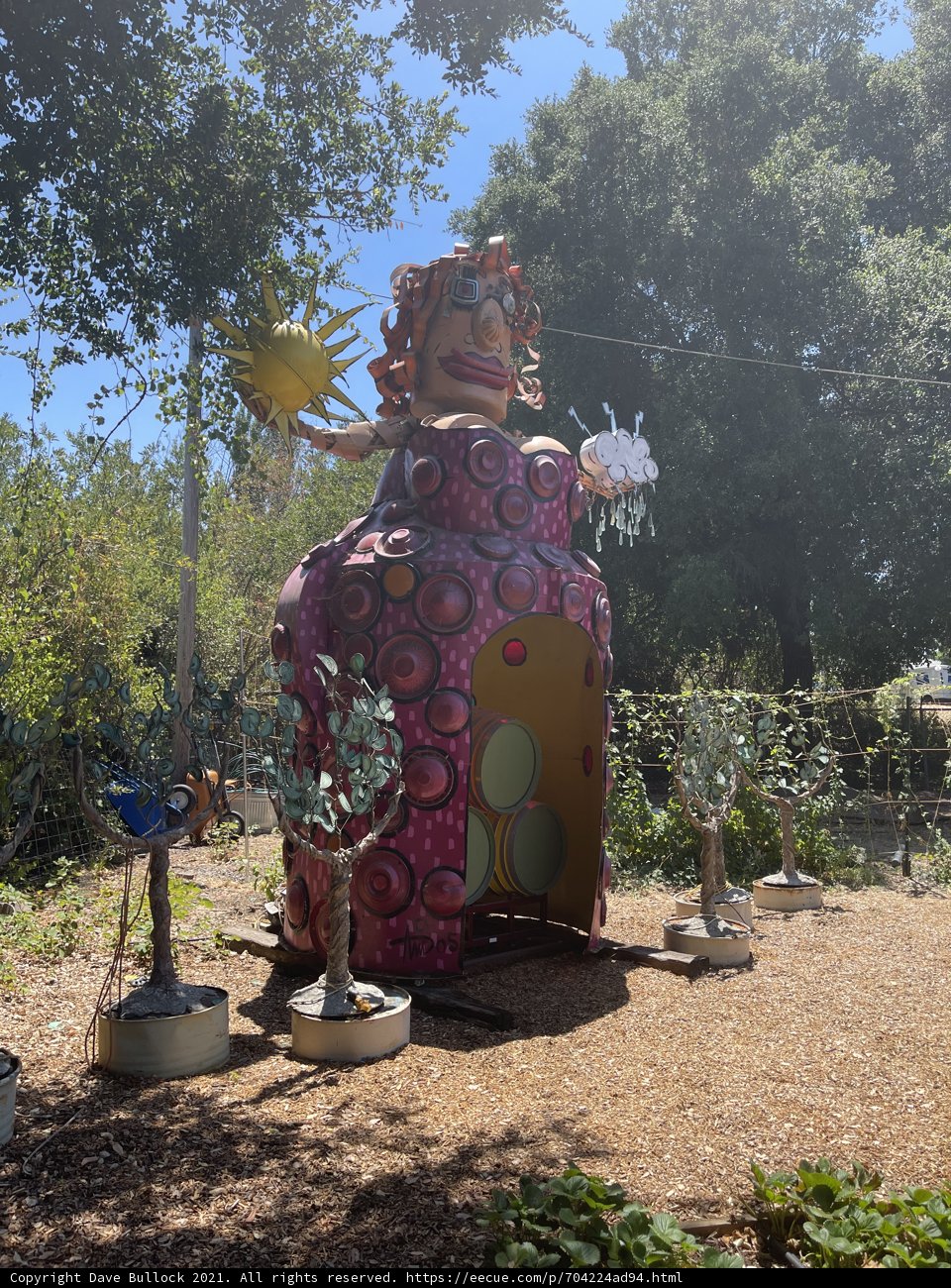 Colorful Sculpture in Healdsburg Park