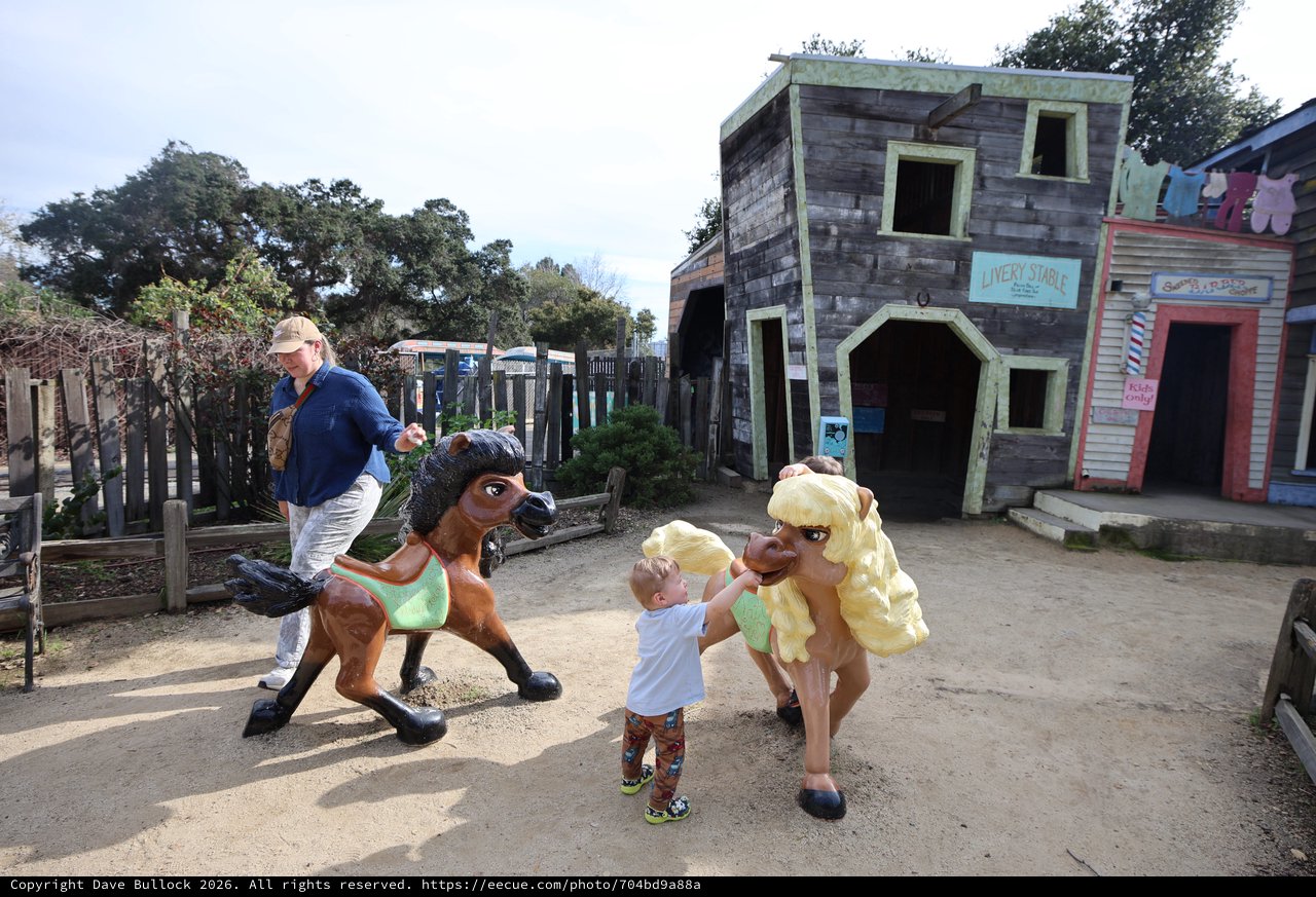 Family Fun at Whimsical Western Town Play Area