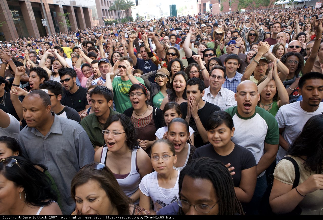 Massive Crowd Takes to the Streets