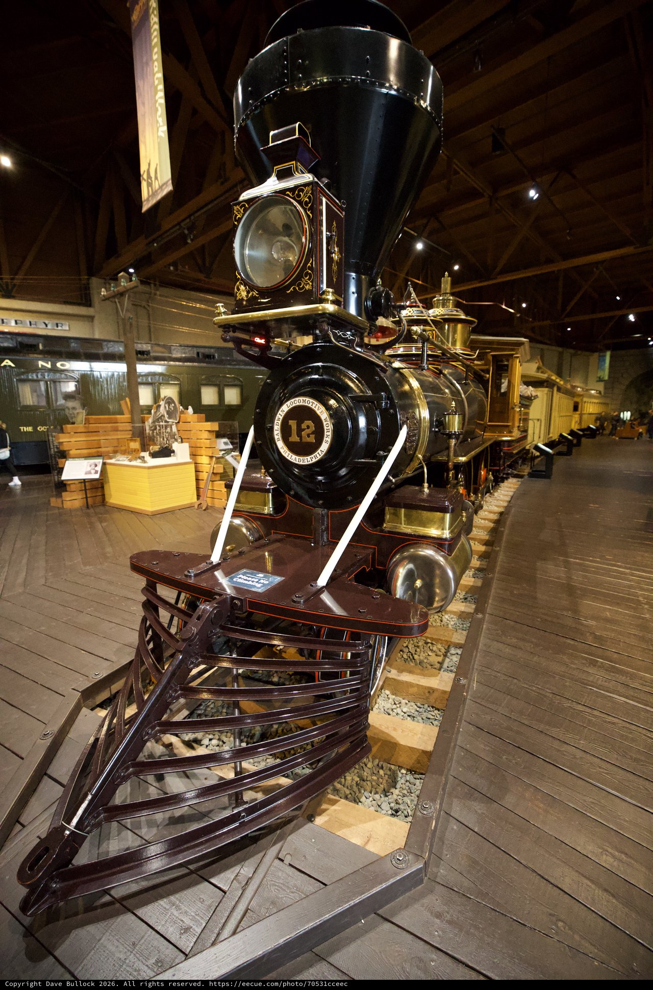 Vintage Steam Locomotive Number 12 on Museum Display
