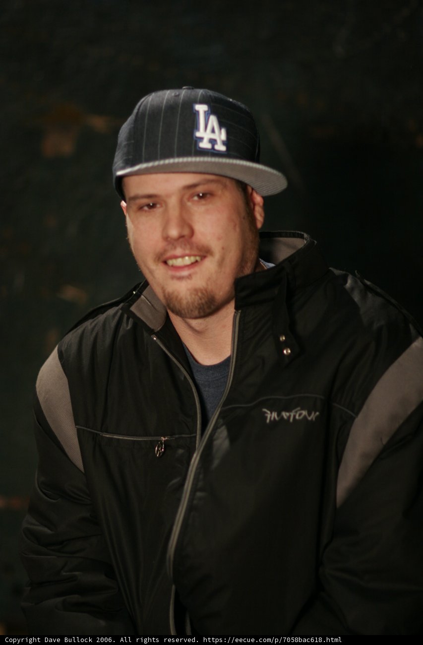 Travis B sporting his favorite baseball cap and jacket