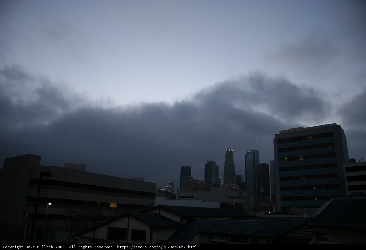 Skyscrapers Pierce Through the Clouds in LA