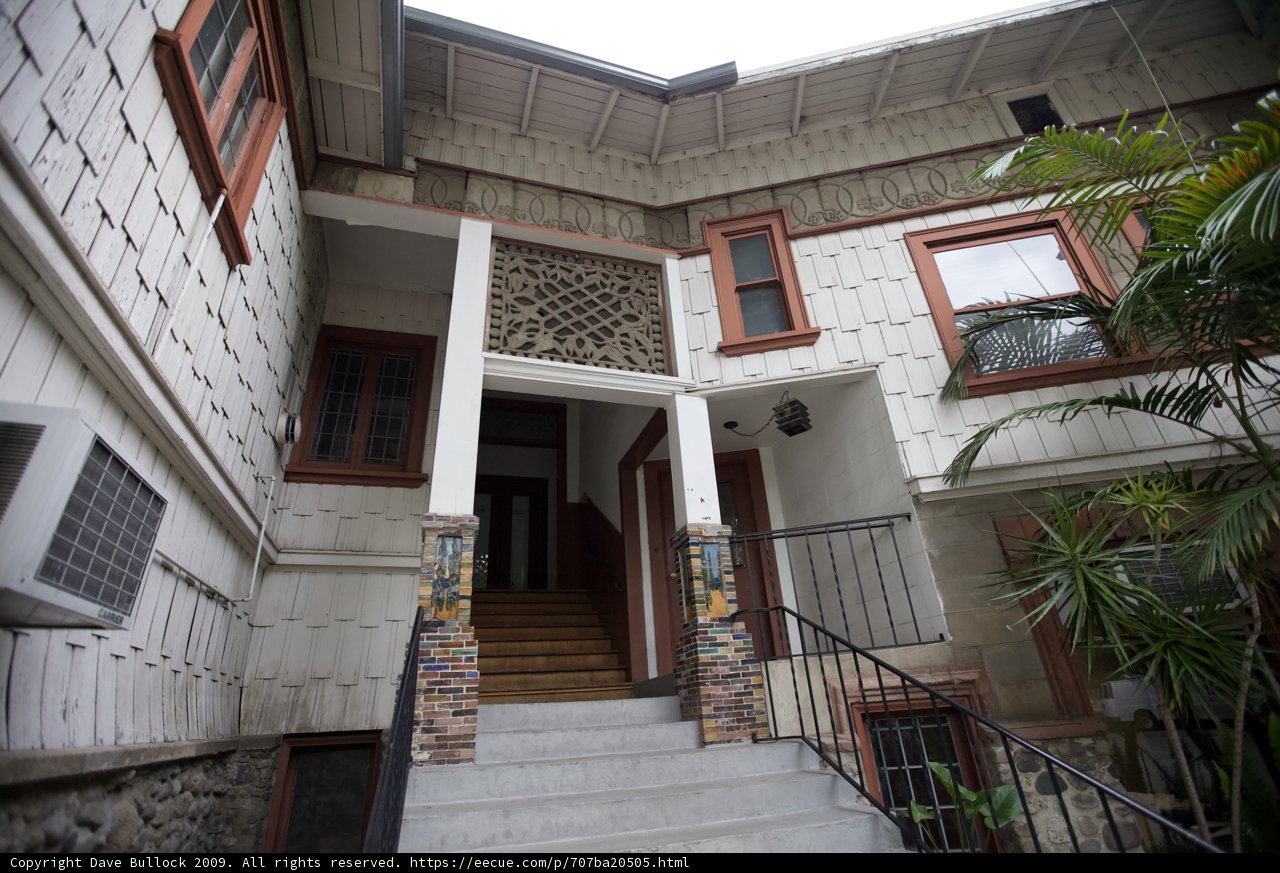 The White House with Wooden Accents