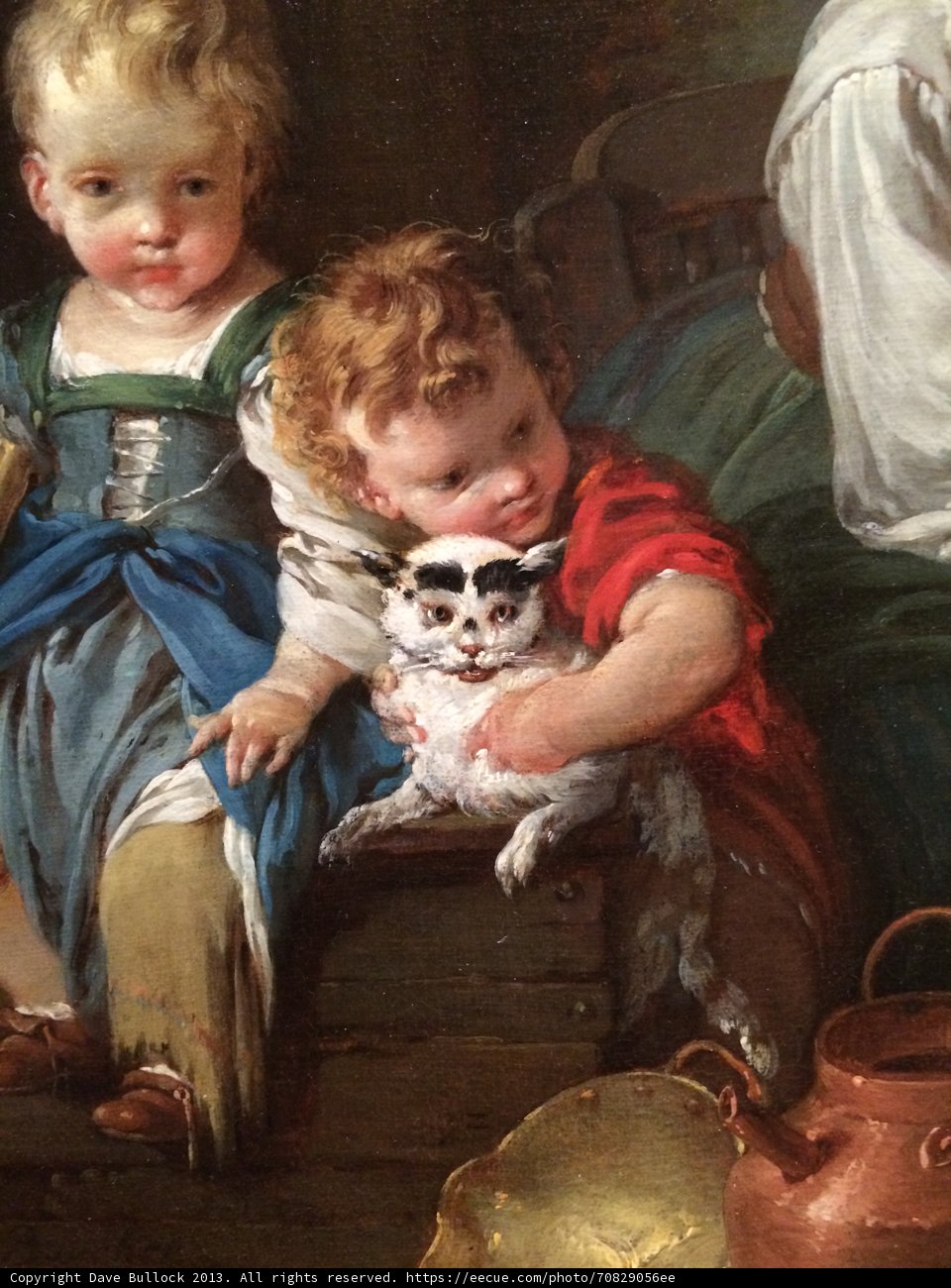 Portrait of Two Children and Their Dog