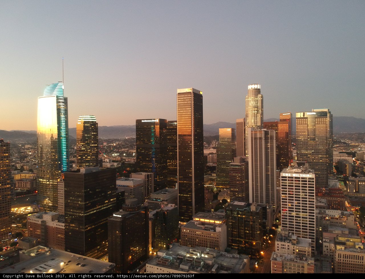 The Majestic Los Angeles Skyline at Sunset